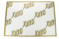 FROST BORDER WHITE W/ GOLD XOXO 50M 50X70CM PK/100