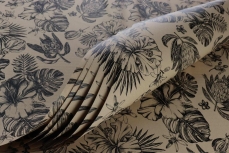 50X70 DUO 60u KRAFT TROPICAL PRINT BLACK PK/50