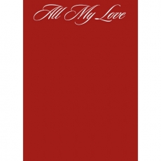 80GSM RED KRAFT ALL MY LOVE WHITE� W/R 50X70 PK/50