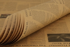 NEWSPAPER PRINT BROWN W/R KRAFT 80GSM 50X70CM PK50