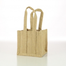 JUTE BAG 14H 14L 11.5W INC HANDLE 26H NATURAL