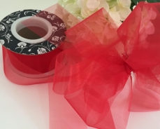 (DISC) ORGANZA SPECIAL 38MM X 32MTR RED