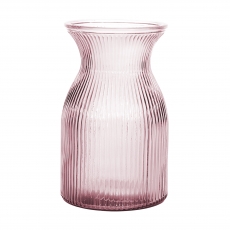 20CM TALL POSY VASE 12CM WIDE - ROSE