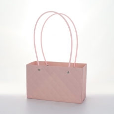 RECTANGLE FLOWER BAG 22X10.5X13.5CM PINK