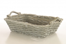 FRENCH GREY WILLOW TRAY 11.5H 26TL 41TW