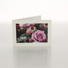SYMPATHY - PURPLE ROSE - FOLDED CARD PK/20