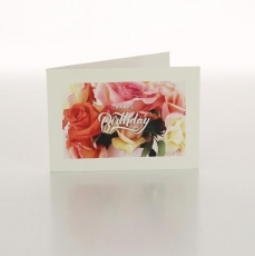 HAPPY BIRTHDAY - ROSES - FOLDED CARD PK/20