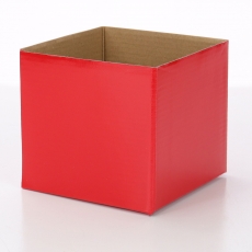 BOX MINI GLOSS RED 12.5x12.5x11.5H