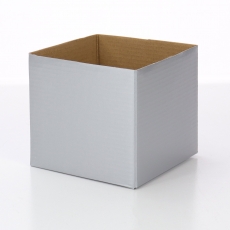 BOX MINI GLOSS SILVER 12.5x12.5x11.5H