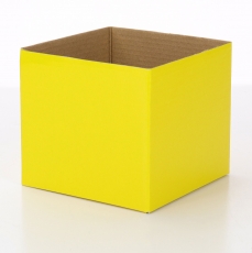 BOX MINI GLOSS YELLOW 12.5x12.5x11.5H