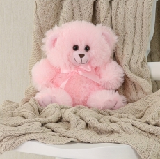 TEDDY BEAR BABY PINK 20CM SITTING