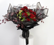 FROST BORDER BLACK SHEETS 50MIC 50X70CM PK/100